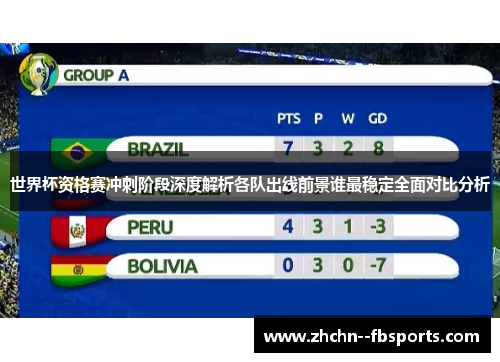 世界杯资格赛冲刺阶段深度解析各队出线前景谁最稳定全面对比分析